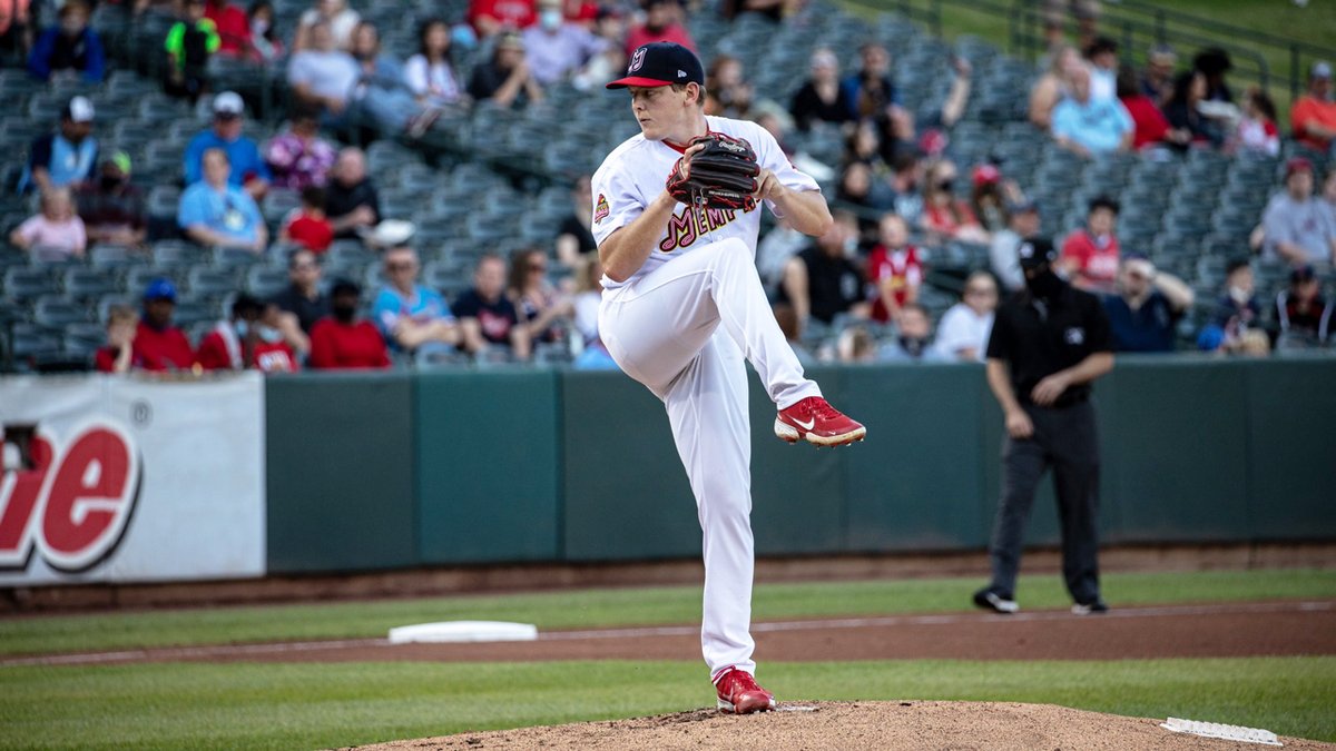 B_Walton's tweet photo. The #stlcards system was 4-0 on Tuesday, with two shutouts and a 20-2 scoring edge. TCN’s Player of the Day, Memphis LHP Zack Thompson, threw 6 2/3 scoreless with nine punchouts. Teammate Ben DeLuzio went deep twice and made a gem in the outfield. (free) https://t.co/Od3Lwh1JT7 https://t.co/eNJJSKZAU5