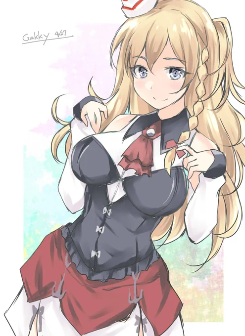 #艦これ版真剣お絵描き60分一本勝負_20220427
#艦これ版深夜の真剣お絵描き60分一本勝負 
ザラ姉さま 