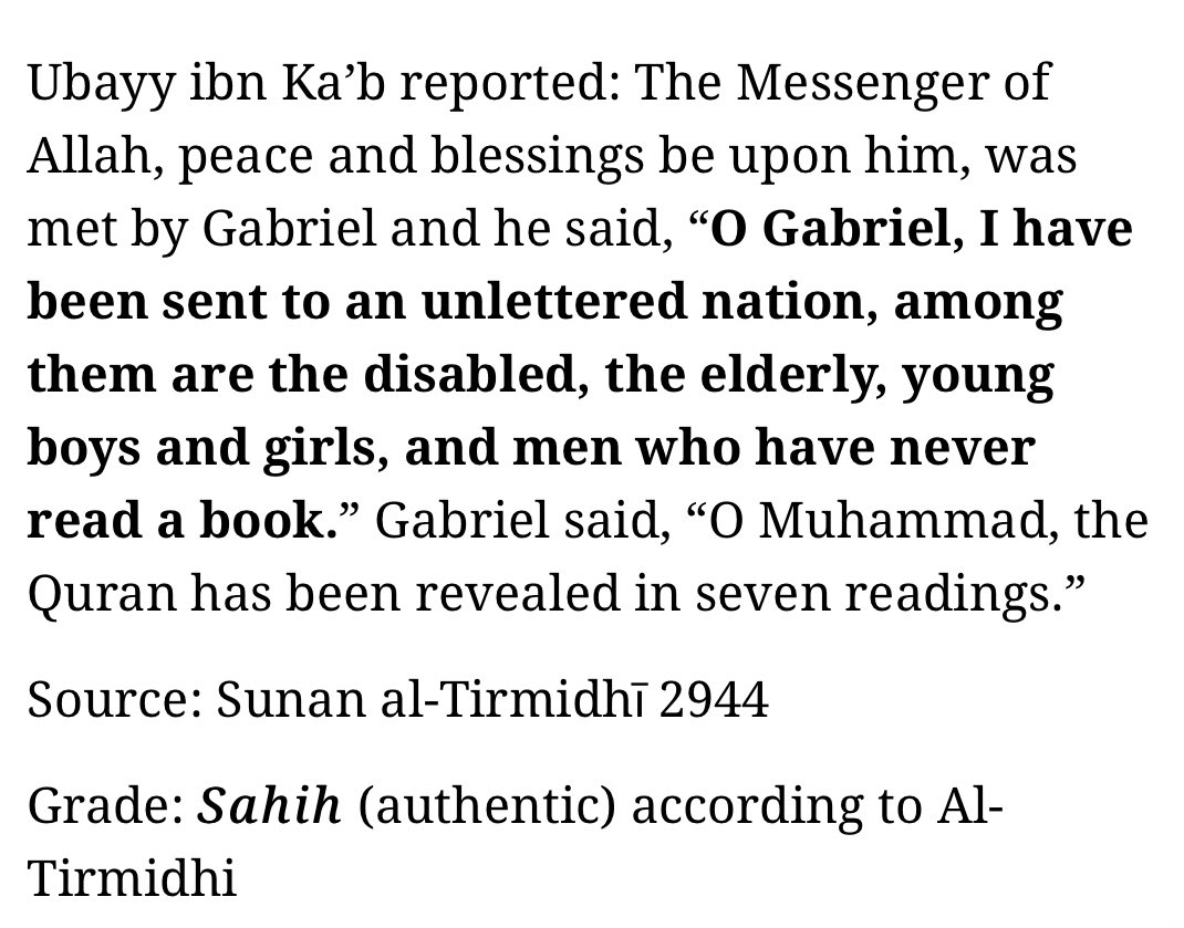 akhtim's tweet photo. *Clarification*

The Quran was revealed to the Prophet ﷺ in different styles/modes and this is one of the styles. 

No Pronunciation/Tajweeed error has been made. 

The sheikh did not recite in Warsh, it was recited in Qiraat AlKisa’e. https://t.co/GhOsWzIhs2