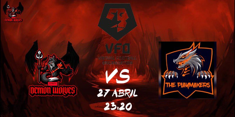 📢 MATCH DAY 📢

⚽️Jornada 5 <a href="/VFOspain/">VFO España</a>
⏰23:20  
🆚@ThePlayMakers22 
 #demonwolves #fearthewolf