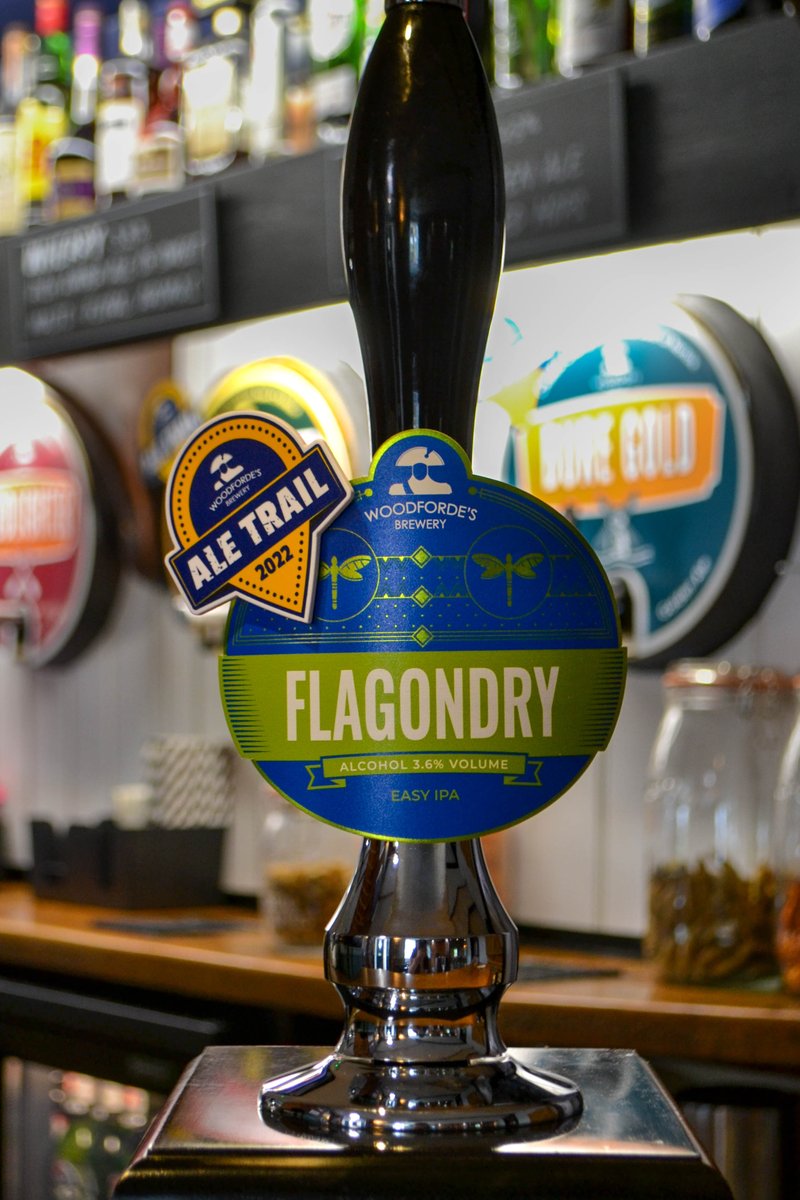 WoodfordesBeer's tweet photo. Why did the butterfly flutter by? Because it saw the Dragonfly drink the flagon dry. The Dragonfly had the right idea.
May’s #SeasonalAle is #Flagondry. This 3.6% #EasyIPA is flavoured with #NorfolkHoney.
Give us a call: 01603 720353, otherwise the Dragonfly will drink it all. https://t.co/0MqesZTyYu