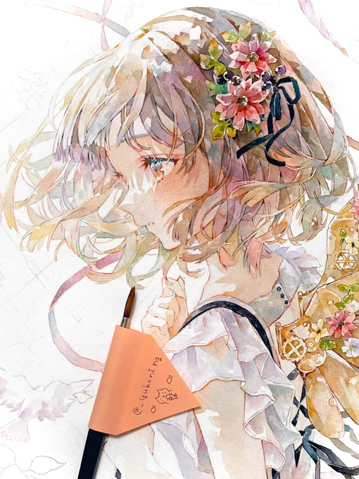 もうすぐ完成*wip
#watercolour #illustration 