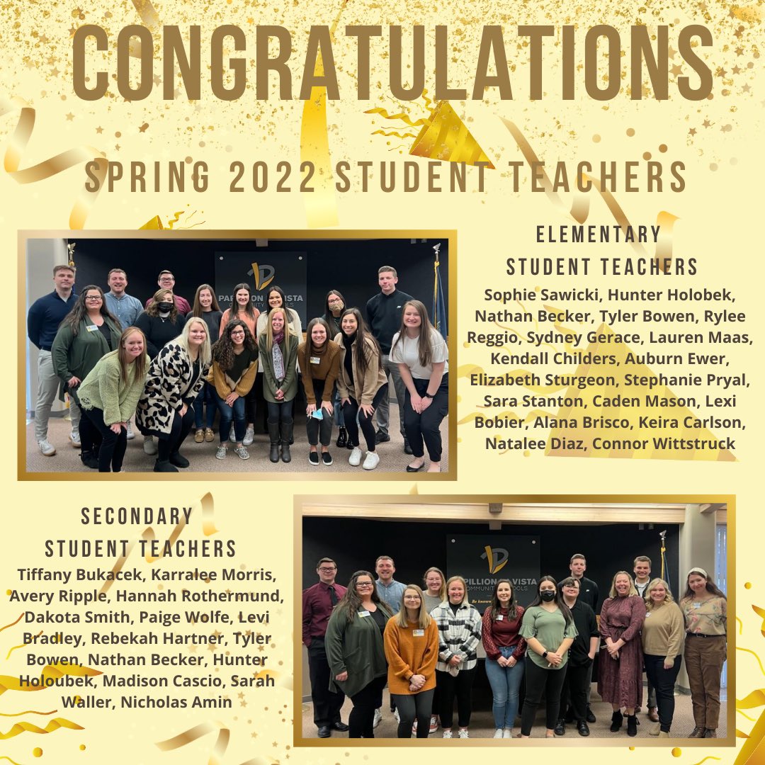 PLCS_HR's tweet photo. We have amazing student teachers! Thank you all for choosing @PLCSchools ! Please help us congratulate them as they  complete their clinical practice and graduate from college in the upcoming weeks! https://t.co/CYOinx4crw