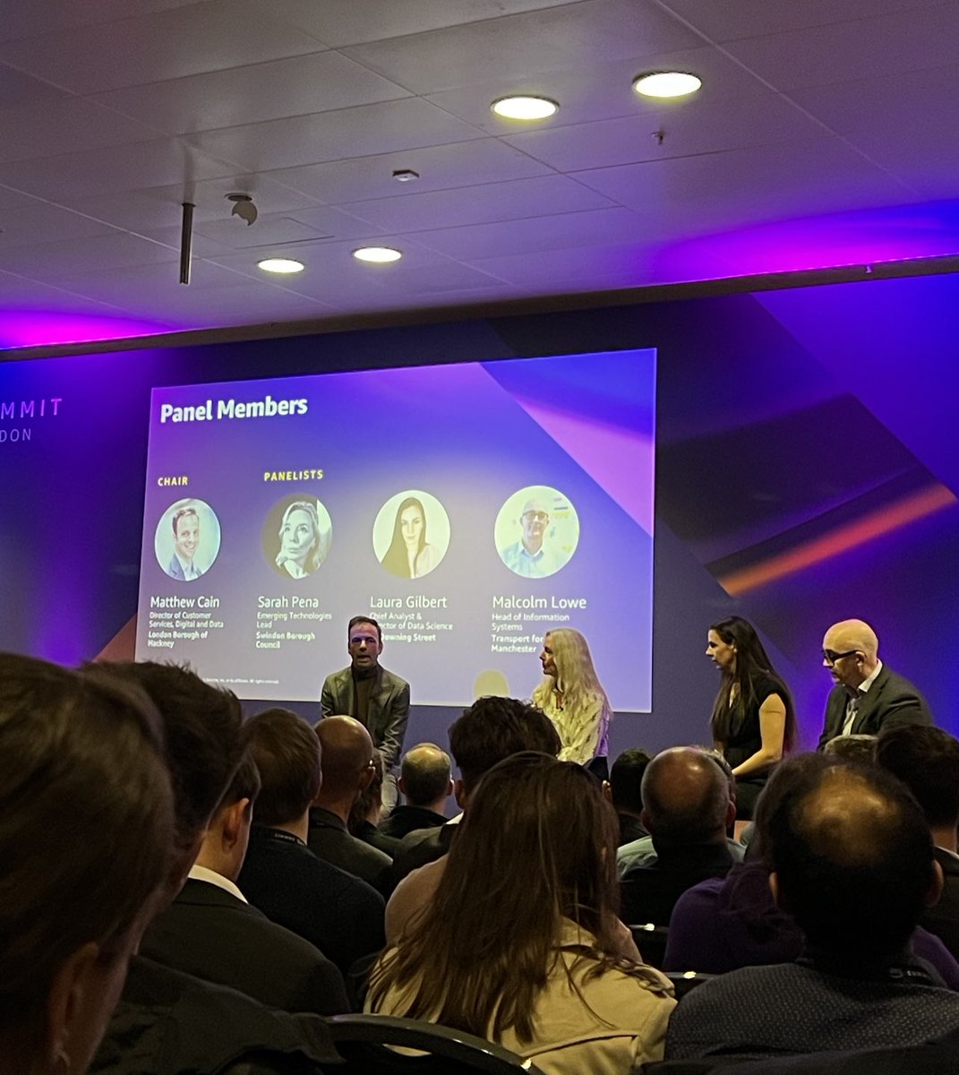 TheDigitalNorm's tweet photo. Packed to the rafters for public sector data session at #awssummit chaired by ⁦@mcaino⁩ https://t.co/AabCsej9bS