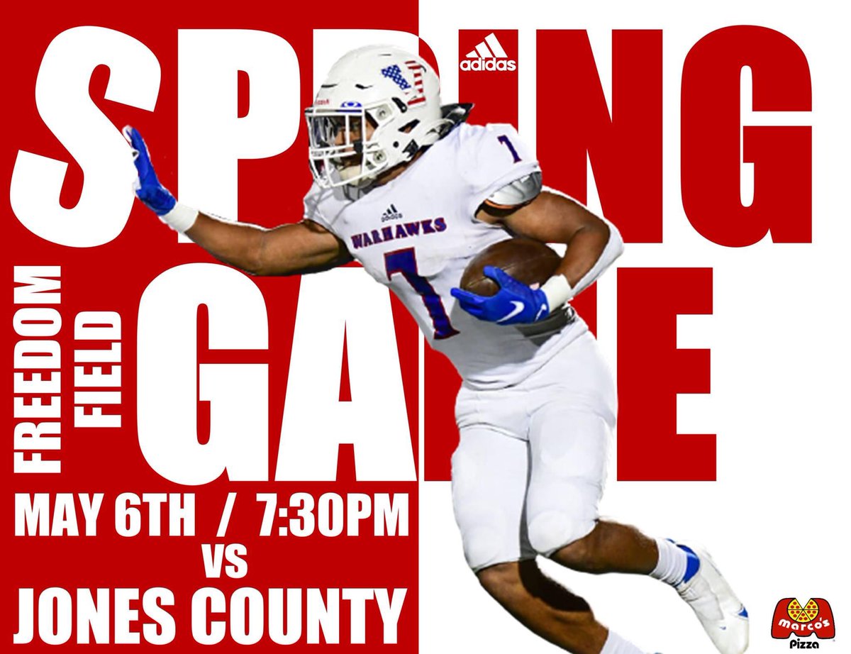 SPRING GAME! 

SPONSORS needed for the Pre-Game Meal and a Post-Practice Meal. ❤️🏈

To Sponsor please Message us, email veteransbooster@gmail.com or sign up online at warhawksfootball.com/sponsors/  <a href="/VeteransHS/">Veterans Football</a> <a href="/sportsguymarv/">Marvin L James II</a> <a href="/Coach_Ingram/">Coach Josh Ingram</a> <a href="/WarHawkRecruits/">WarHawk Recruits</a>
