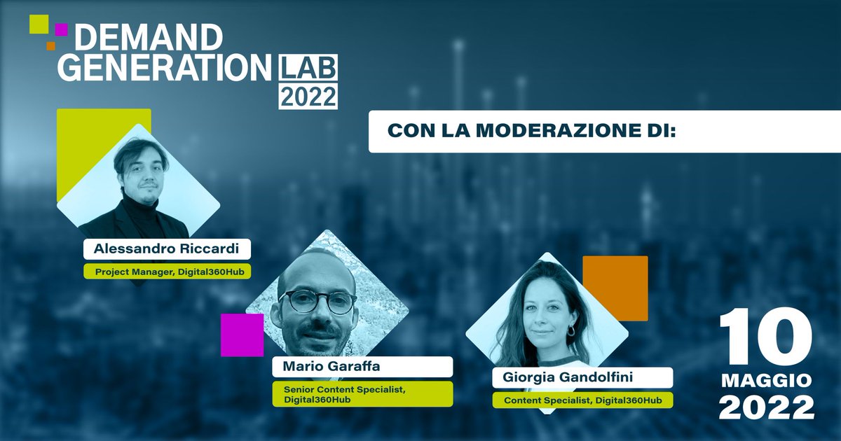 MarioGaraffa's tweet photo. Vi aspettiamo il 10 maggio al #DemandGenerationLAB 2022, "il più grande #evento gratuito dedicato al #Sales &amp; #Marketing #B2B". PS: anche quest'anno sono tra i #moderatori ;) 

Per info 👉 https://t.co/XroBGQkG8q

#contentmarketing #digitalmarketing #inbound #inboundmarketing https://t.co/VOu7KlcB3p