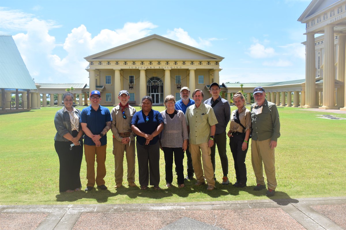 ProjRecover's tweet photo. The Project Recover team is back in Palau for a jungle mission. The team met with members of Palau's Historic Preservation Office to ensure we were approved for our mission in the mangrove jungle. (Photo Historic Preservation Office)

#KeepinngAmericasPromise #Palau #DPAA #UIC https://t.co/M1rZhTFv8j