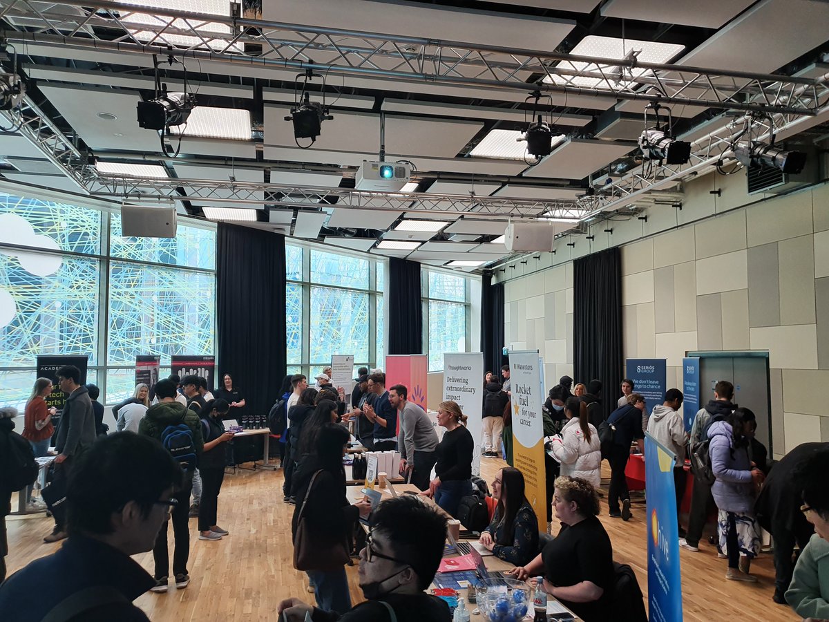 BoguslawObara's tweet photo. The Careers and Business Fair at the @computingncl today! Students from computing, mathematics, statistics, physics, engineering and business are welcome. Over 15 companies are in attendance. #computing #maths #stats #physics #engineering #business #indystry #jobs https://t.co/fTaJyvevk0