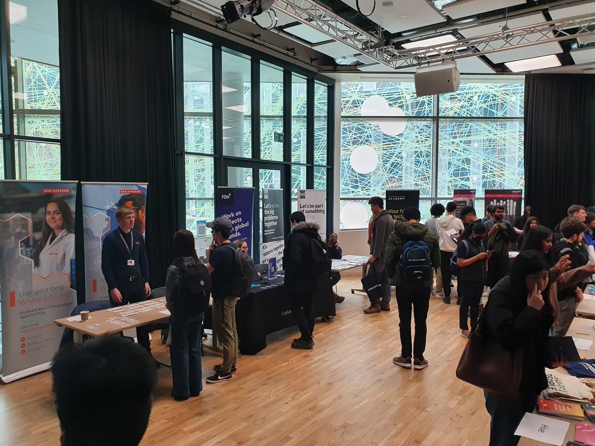 BoguslawObara's tweet photo. The Careers and Business Fair at the @computingncl today! Students from computing, mathematics, statistics, physics, engineering and business are welcome. Over 15 companies are in attendance. #computing #maths #stats #physics #engineering #business #indystry #jobs https://t.co/fTaJyvevk0