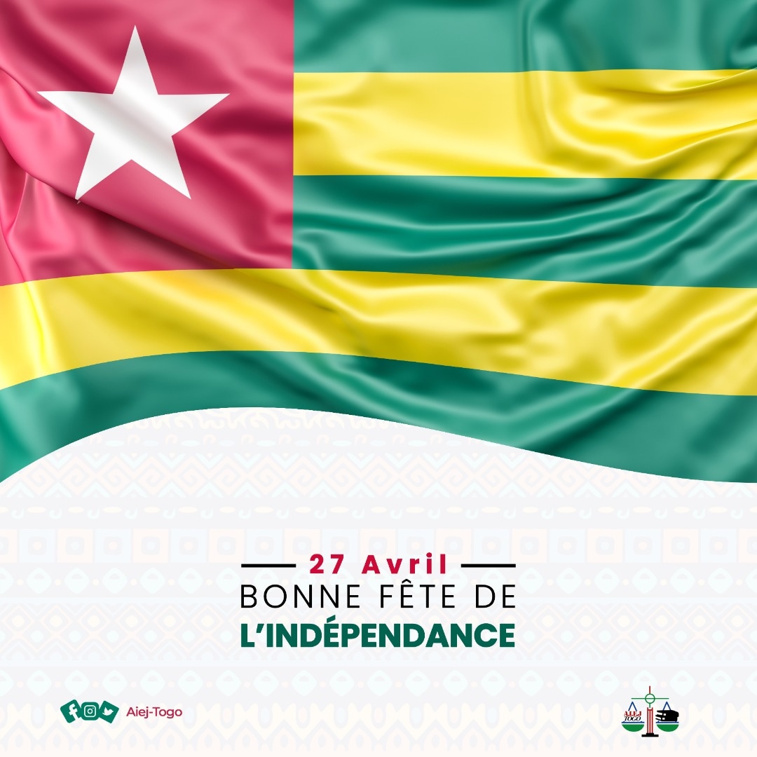 aiej_togo's tweet photo. Peuple togolais, par ta foi et ton courage, une nation est née. 🔥

L'Aiej-Togo souhaite une bonne fête de l'indépendance à tous les togolais 🇹🇬

#AiejTogo #Independanceday #Denyigban #Independance #27Avril #Togo #Ablode https://t.co/UZIZ59GV2Q