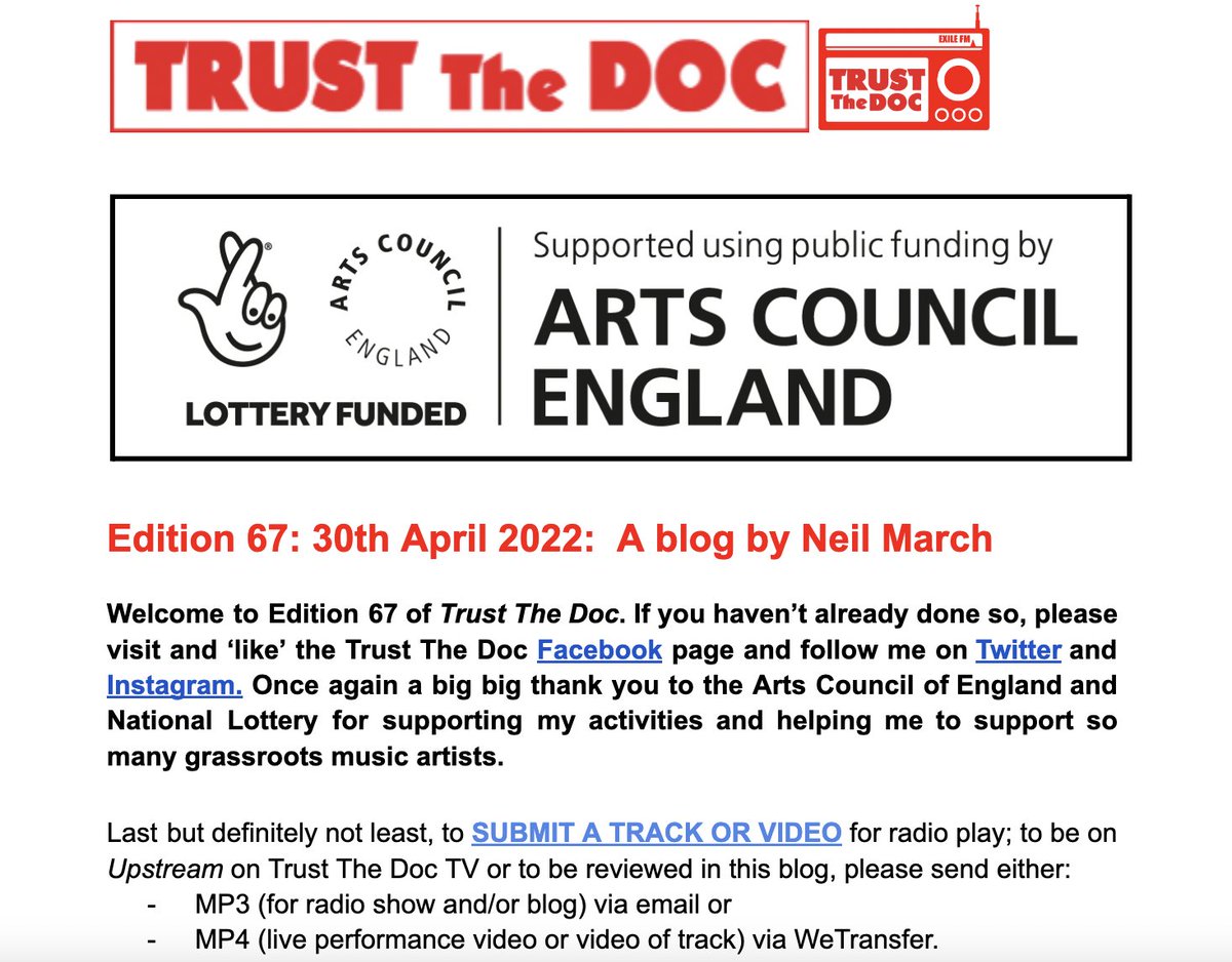 TrustTheDocUK's tweet photo. + Ed 67 #TrustTheDoc ft:
#PoeticalNadz @DylaneDavOFF @HarriGeorgio @RQLROD @jaeleesmall #TreasureBloom @BYRONGOLD @themuzoid x @MrJamieJamal #TracyLeeNorman @Kiffie8 @ChrisALM1 #AnnieMUSIC #CatNoises #JonBercoe @foundinstband #MonefaWalker x @kat_five +...
https://t.co/PG6GtQAAJA https://t.co/O2OWCMoEDW