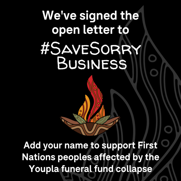 WgarNews's tweet image. #ChoiceAustralia #CoreAndActive #WGARorganisers have #Signed #OpenLetter to #SaveSorryBusiness #AddUrName to support #FirstNationsPeoples affected by #Youpla #FuneralFund collapse #SorryBusiness #AboriginalPeoplesRights c @amandajanewd @Ausshot3Dave #WGAR