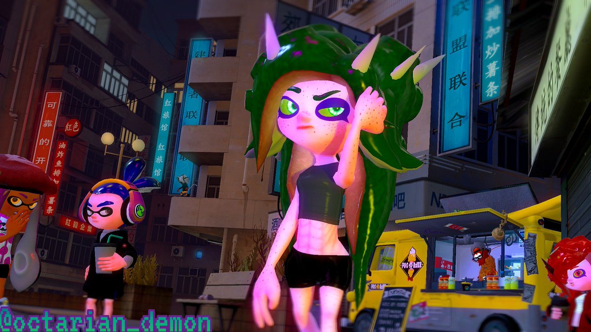 OctarianDemon's tweet photo. 🐙What a beautiful evening, the city lights illuminate the night, everyone is having fun and.....A KRAKELING IN THE CITY?!🌃
-
-
-
#Splatoon3 #Splatoon2 #inkling #octarian #octo #krakeling #OC https://t.co/dQ1DnTmR3J