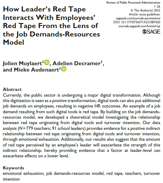 JolienMuylaert's tweet photo. I am very excited to share that my second doctoral research paper together with @AdelienDecramer and @AudenaertMieke has been published in @ReviewofPPA! We would like to thank the Editor in Chief @sowa75 for her excellent feedback and guidance! https://t.co/u79JSKbwWD https://t.co/hod0vrrt2v