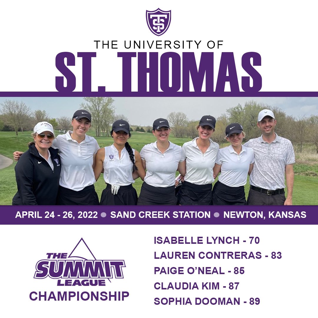 “I’m so proud of our entire team for how they have grown, improved, and competed all season.   The foundation that we laid this first season competing in the Summit League is very encouraging for Tommie Women’s Golf.” - Coach Hanneman  #ustwomensgolf