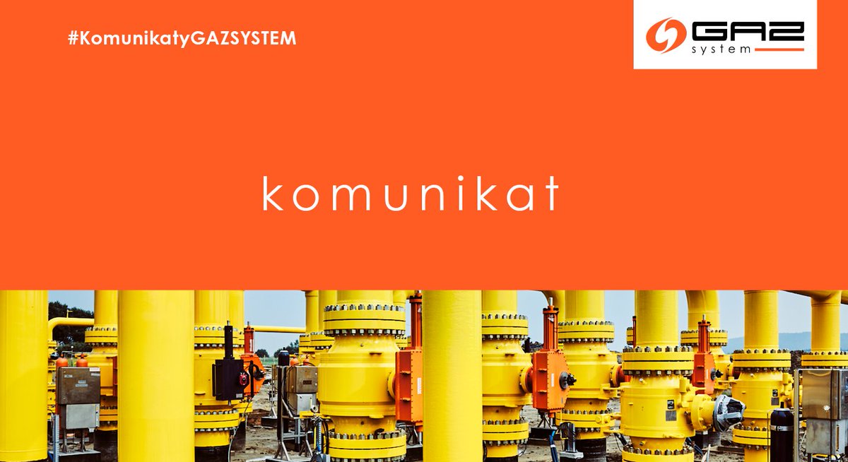 📢Infrastruktura przesyłowa funkcjonuje bez zakłóceń pomimo wstrzymania dostaw z kierunku wschodniego. 

Sieć przesyłowa jest na bieżąco zasilana z innych kierunków. Transport gazu do odbiorców jest realizowany zgodnie z ich bieżącym zapotrzebowaniem.

▶️gaz-system.pl/pl/dla-mediow/…