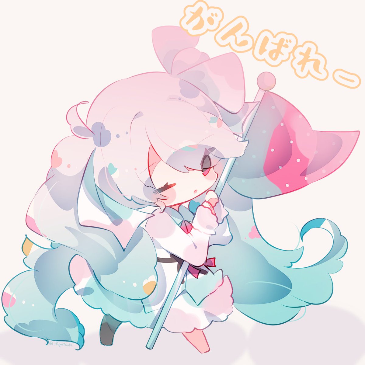 初音ミク 「頑張ってほしいときにお使いください!
#prsk_FA 」|冬月がとのイラスト