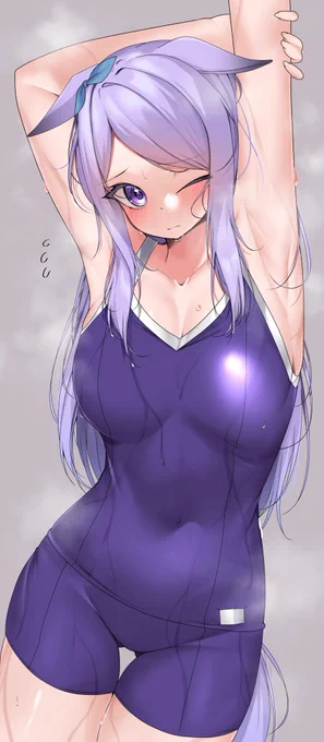 #ウマ娘 
#ウマ娘プリティダービー 
水着マックイーン描けたよ。 