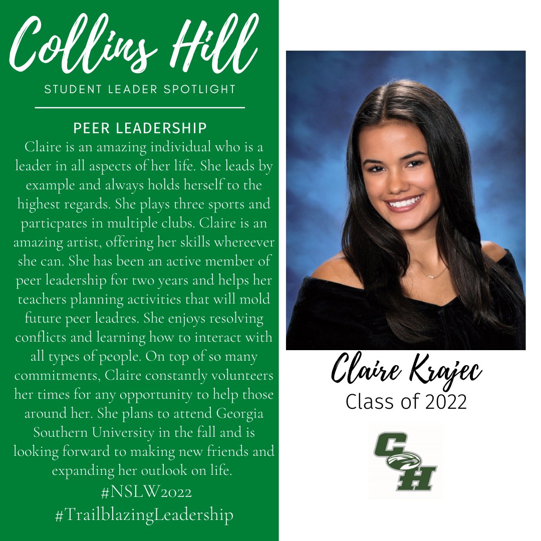 collinshill's tweet photo. Our Day 3 Student Leadership Spotlights! https://t.co/RKQVjd34tp