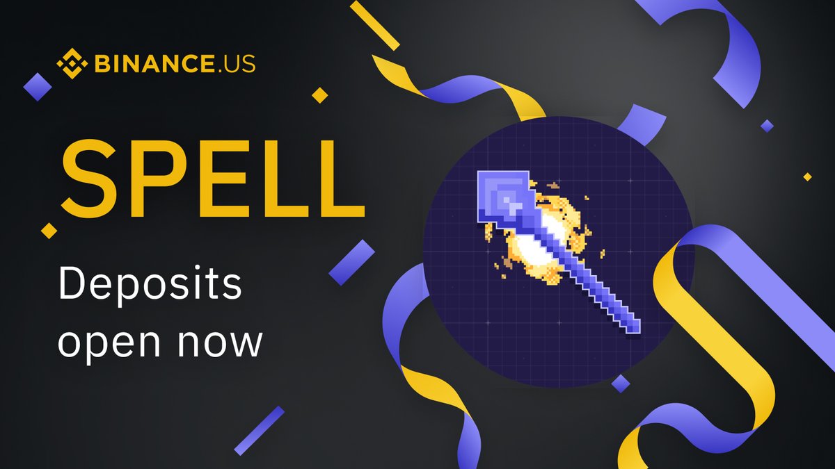 We're thrilled to announce that Binance.US will list Spell Token $SPELL <a href="/MIM_Spell/">🧙🏼‍♂️</a> 

Deposits are open now!

Get started: support.binance.us/hc/en-us/artic…