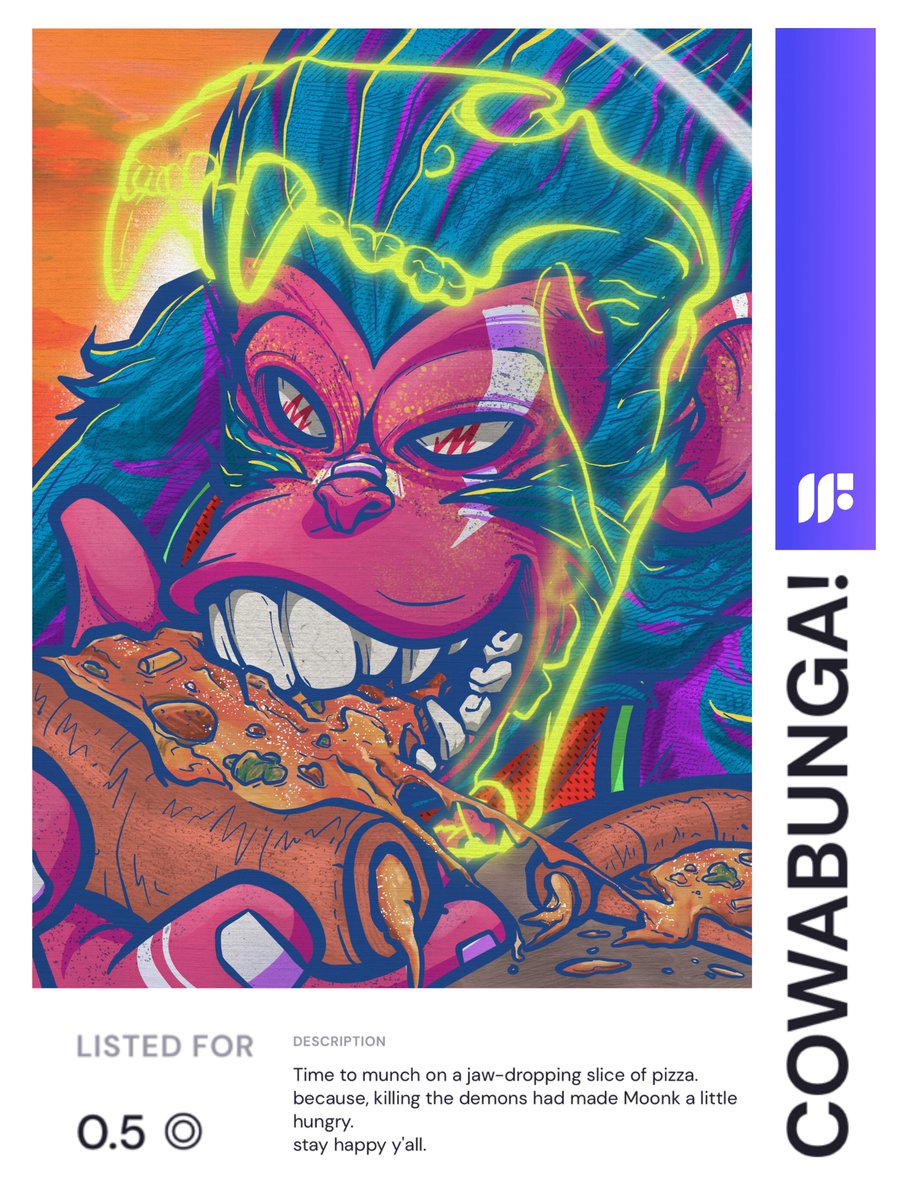 tsunami031's tweet image. 🚨1/1 DROPPED for AUCTION🚨
-
"COWABUNGA!" 
24 hours auction
-
reserve bid : 0.5◎ 
only on @formfunction
-
formfunction.xyz/@tsunami031/CA… 
-
#SolanaNFT #formfunction #solana #solanacommunity #NFT #NFTs #NFTcommunity 
@NFTindonesia_