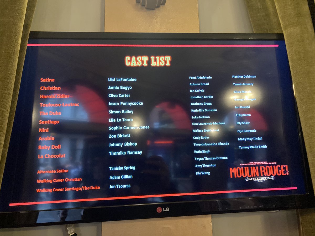 TheReviewer23's tweet photo. Welcome to the #MoulinRouge!

The show features some of the best designs I have ever seen, with amazing sets, costumes and lighting. The choreography is equally as spellbinding; the entire show is a spectacle!

The performances are also worthy of much praise, namely #CliveCarter. https://t.co/KvuCKtMyw2