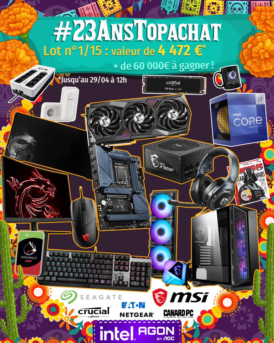 TopAchat's tweet photo. @msifrance @Seagate Augmente tes chances de remporter le #Lot1 des #23AnsTopAchat ! 🔥

Participe aussi sur Instagram !

https://t.co/AelvNO6rDF https://t.co/oHg6jpZgGZ