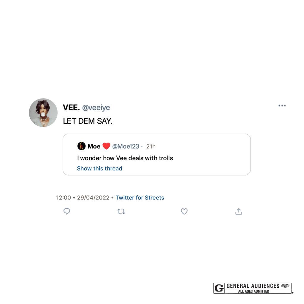 veeiye's tweet photo. #LETDEMSAY 
First single of the year!
29.04.22 
😮‍💨 https://t.co/6DarJBaapu