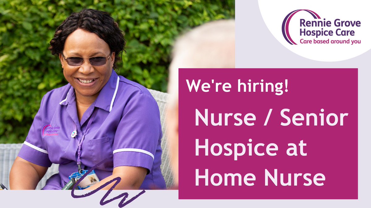 ✨ We're looking for a Nurse / Senior Hospice at Home Nurse to join our team in Hertfordshire! 

Our Hospice at Home teams provide palliative symptom control and end of life care in patients’ homes, please apply at 👉 bit.ly/RGNurseHerts04…