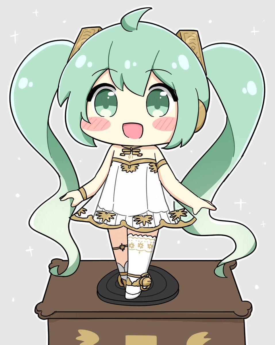 初音ミク「蓄音機ミクさん✨
#初音ミクシンフォニー 」|ねこみんのイラスト