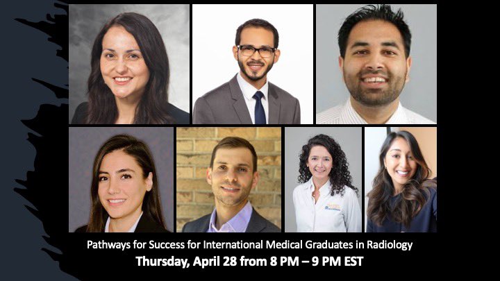 Marques Bradshaw MD, MSCR (@drmarqbrad) on Twitter photo Everyone is welcome to join us for our next Radiology Boot Camp session:
Pathways for Success for IMGs in #Radiology
Thu Apr 28, 8PM-9PM EST
Register:
bit.ly/April28-2022
Panel: <a href="/DanielaMartinMD/">Maria Daniela Martin, M.D.</a> <a href="/JoseA_Rodr/">Jose Rodriguez, MD</a> <a href="/AwanRad/">Omer Awan MD MPH</a> <a href="/b_azarakhsh/">Azarakhsh Baghdadi, MD, MAS</a> <a href="/DanielM737/">Daniel Montes, MD</a> Dr.Juliana Bueno <a href="/yashaguptamd/">Yasha Gupta, MD</a> Everyone is welcome to join us for our next Radiology Boot Camp session:
Pathways for Success for IMGs in #Radiology
Thu Apr 28, 8PM-9PM EST
Register:
bit.ly/April28-2022
Panel: <a href="/DanielaMartinMD/">Maria Daniela Martin, M.D.</a> <a href="/JoseA_Rodr/">Jose Rodriguez, MD</a> <a href="/AwanRad/">Omer Awan MD MPH</a> <a href="/b_azarakhsh/">Azarakhsh Baghdadi, MD, MAS</a> <a href="/DanielM737/">Daniel Montes, MD</a> Dr.Juliana Bueno <a href="/yashaguptamd/">Yasha Gupta, MD</a>