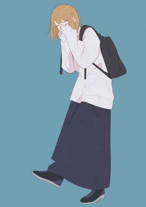 金髪+ロングスカート 