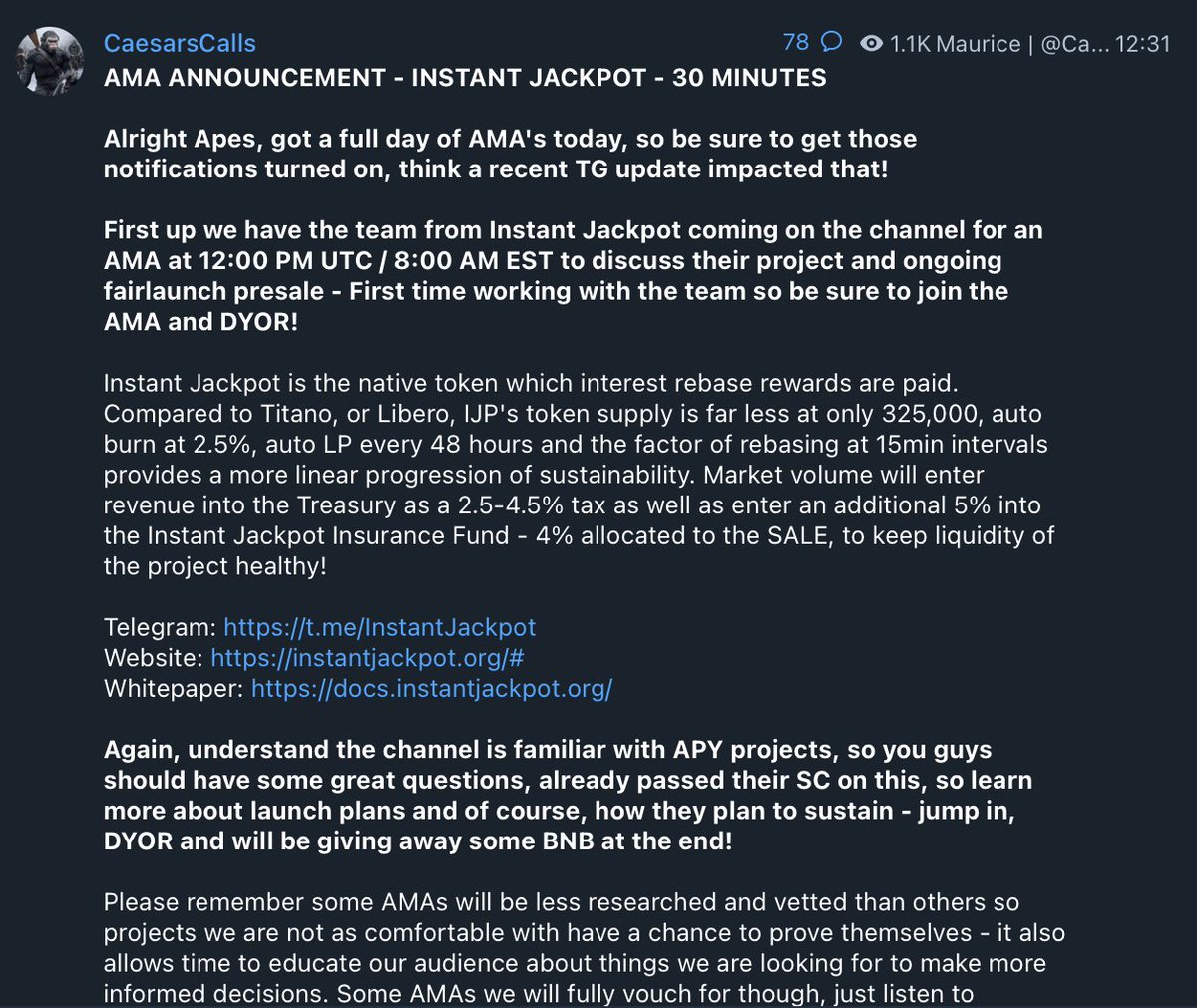 Instant Jackpot tweet media