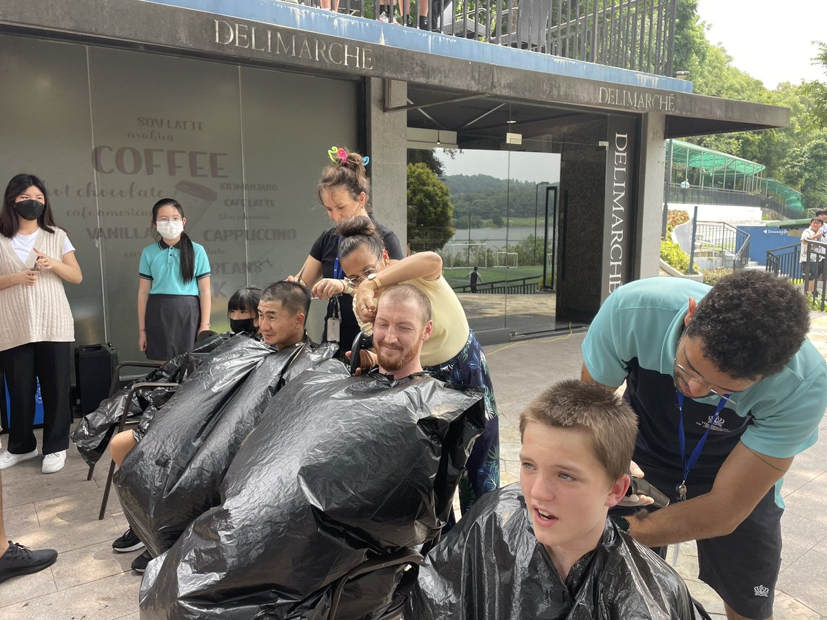 BSGNAE's tweet image. An amazing day at #BSGNAE - student council led fund-raiser. Hair donation and head shave, for a great cause, supporting a local organisation who make wigs for children with cancer. Well done BSG! @Sarah_Newton21 @Desert_Cupcake #cancer #community