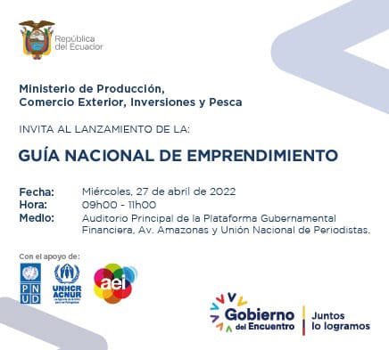liphycos's tweet photo. 🙌Hoy nuestra presidenta ejecutiva, Verónica Zambrano participa en el lanzamiento de la #guianacionaldeemprendimiento
@Produccion_Ecu @ACNUREcuador @aeiecuador 
🤩Te contaremos más detalles!!! https://t.co/W2bjiCZVMV