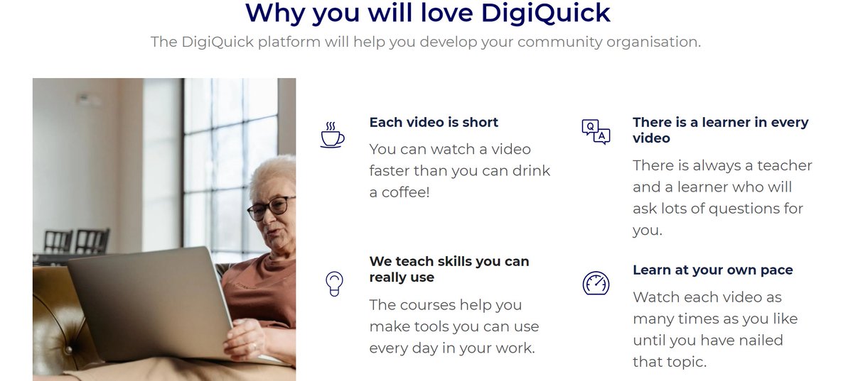 digi_kick's tweet photo. DigiQuick is an online training platform where YOU get to decide what to learn and how to learn it. We have courses on Social Media, Marketing and Productivity made by learners from all over Birmingham. Click to start learning now https://t.co/zLEaip8xpH #1in5 #DigiQuick https://t.co/LlM6QFr3QB