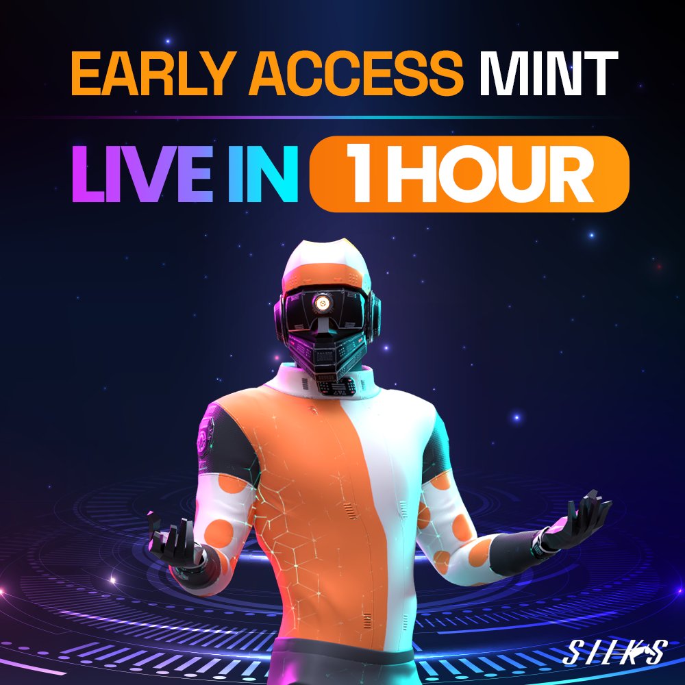 1 hour left for The Winner's Circle members to mint!
Early Accent Mint will be live in 1 hour!
Mint Here: mint.silks.io

Join our #NFTCommunity 👉Discord.gg/Silks
#NFTs