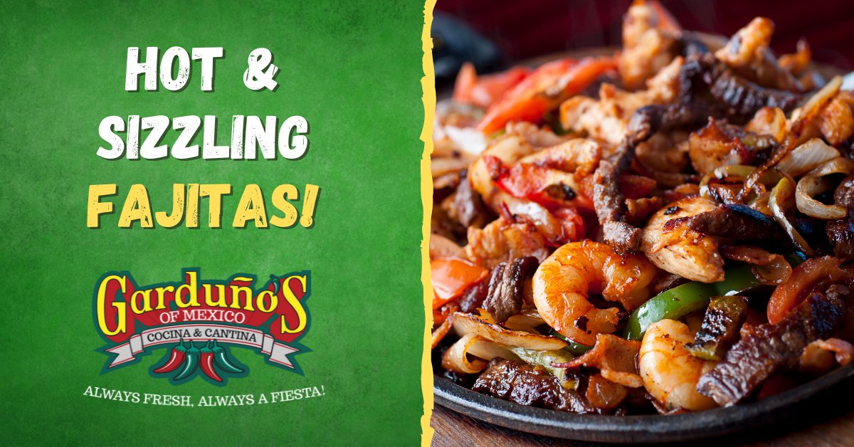gardunosnm's tweet photo. Our fajitas are sizzled to perfection! Get yours tonight! https://t.co/1RxrOiUL1T