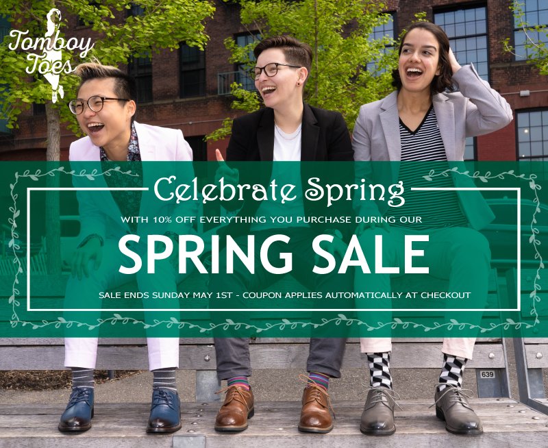 Thanks to our incredible customers, today this humble little small business is celebrating its five year anniversary! Come join us in celebrating this milestone with 10% off everything in store! Dapper dress shoes in smaller sizes, here we come!