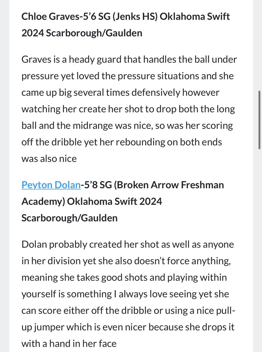 MathurinAgency's tweet photo. 🚨Swift has 7 freshmen playing up 16’s…all making @girlzprepreport tip sheet! Congrats ladies. 💁🏻‍♀️

@GravesChloe11 @dolan_25 @HallMataya @AdkissonWrigley @MaceeMatthews @mathurin2025 @AddiP2025

 #feshys #WeAreSwift https://t.co/yUF1tEpFbi