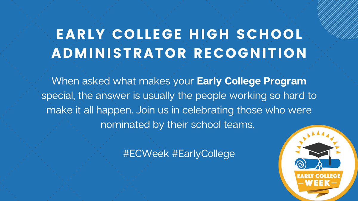 CELLuindy's tweet photo. When asked what makes your Early College Program special, the answer is usually the people working so hard to make it all happen. Join us in celebrating those who were nominated by their school teams. Check out the thread ๐๐ฝ #EarlyCollegeWeek #earlycollege #ecweek https://t.co/EDJ4Y3jFGQ