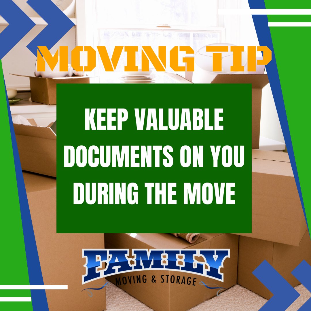 StorageFamily's tweet image. Keep important documents like your birth certificate on you during the move instead of packing them in boxes. When the time comes when you need them, you will have a fresh memory of where you placed them.