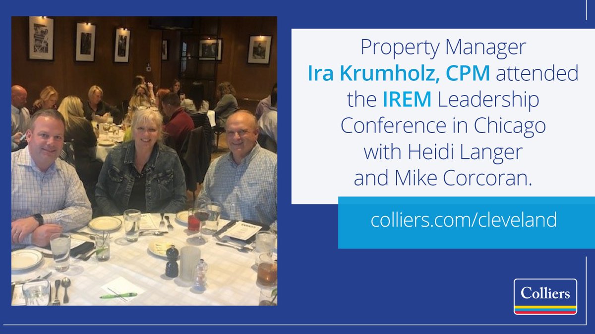 collierscle's tweet photo. Investing in relationships - Ira Krumholz attends the IREM Leadership Conference. #collierscle @iremneo #REMS #CRE https://t.co/lOtGS3n1WU