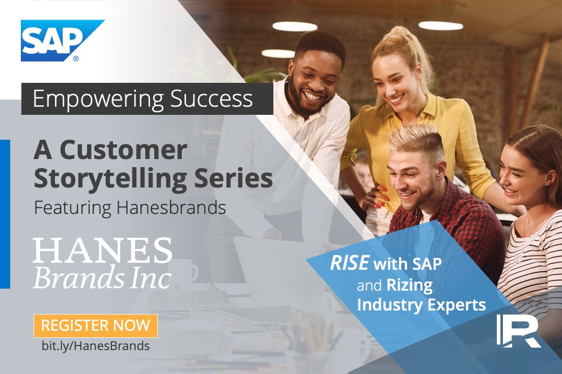 How is 121 year old  #HanesBrands modernizing? With a #SAP  digital foundation to create a unique experience for customers + flexible integration, real-time visibility, &amp; agility. Register  bit.ly/HanesBrands  #RISEwithSAP #Rizing #ConsumerIndustries #attuneconsulting