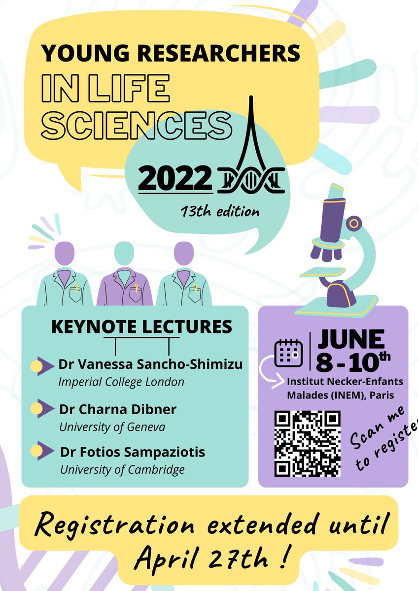 YRLS_federation's tweet photo. #PhD students and #postdoc fellows ! do not miss the opportunity to present your data in a conference! Submit your abstract today and participate in the #YRLS2022 meeting! from 8th to 10th of June @NeckerInem We are looking forward to meeting you ! Info: https://t.co/X49h5k7202 https://t.co/wE7o0CKbMp
