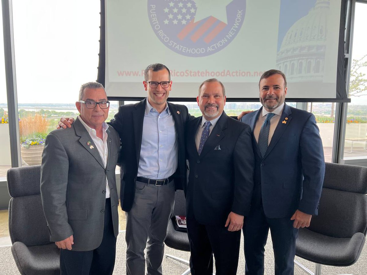 PRECoalition's tweet photo. Developing News! 

A group of +25 veterans  from Puerto Rico lead by Brigadier General Victor Perez @VictorSenado just arrived in Washington DC. Their goal is to lobby Congress support of @HR1522 and Statehood. @PRStatehoodNet @JoseADelgadoEND @Rafael_Bernal_  @latinorebels https://t.co/KrCSFK71ph