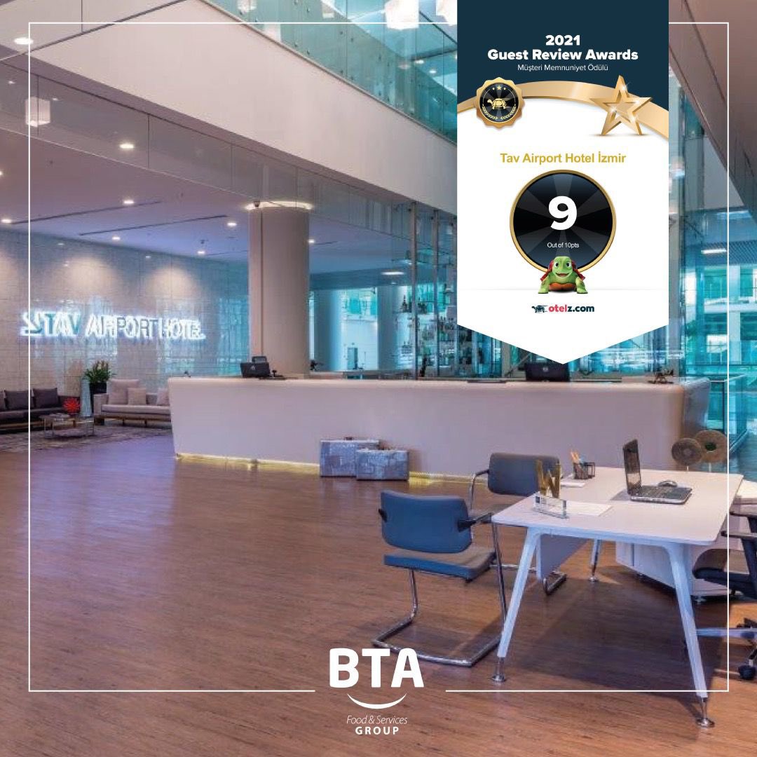 by_BTA's tweet photo. TAV Airport Hotel olarak OTELZ tarafından verilen Misafir Memnuniyeti Ödülü’nü kazandık! 🥳

#BTAWorld #TAV #otelz https://t.co/Fof2WTkILW