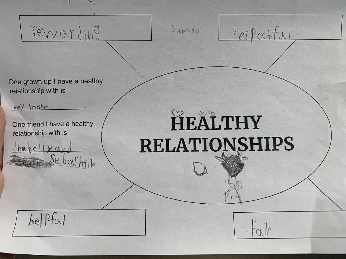 MsHollenbeckPE's tweet photo. 3rd &amp; 4th graders exploring all types of relationships and identifying healthy ones in their own lives! 👩🏾‍🤝‍👨🏼👨‍👨‍👧👩🏻‍❤️‍👨🏼👩‍👧👩🏻‍🤝‍👩🏽 https://t.co/nlApjKFaR7