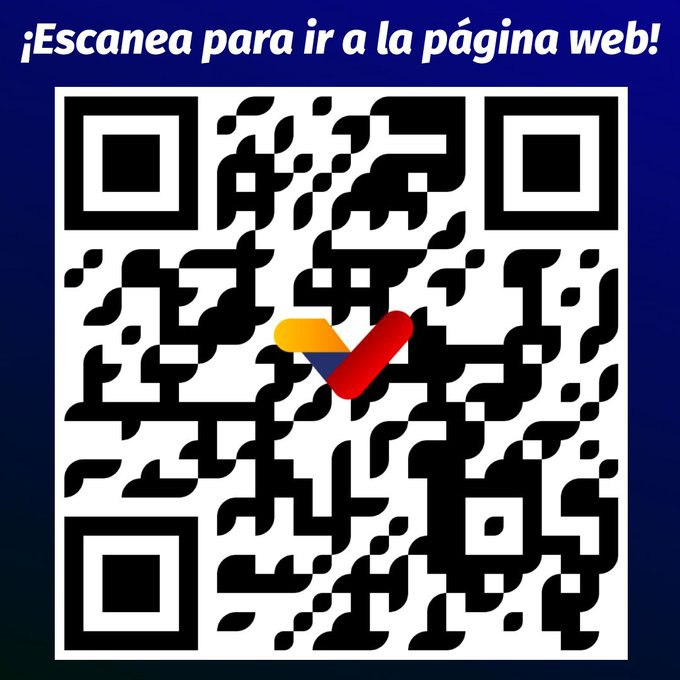 #MantenteInformado📲| Escanea el código QR y tendrás al alcance de tus manos la página web de #VTV 
 
¡Nosotros te mantendremos al día con todas las noticias!📰🔝

#ProducirPorVenezuela