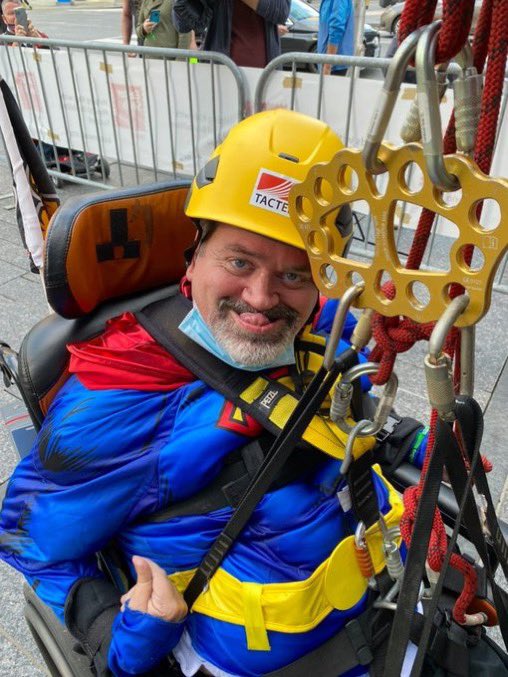 AndrewONielsen's tweet image. I was an @EasterSealsON kid.

I have cerebral palsy, speak with a device and use a ♿️ for mobility.

I’m rappelling ⬇️ a building in my ♿️ to help kids with physical disabilities like me to get the equipment &amp;amp; support they need to reach their full potential.

Please SPONSOR ME.⬇️